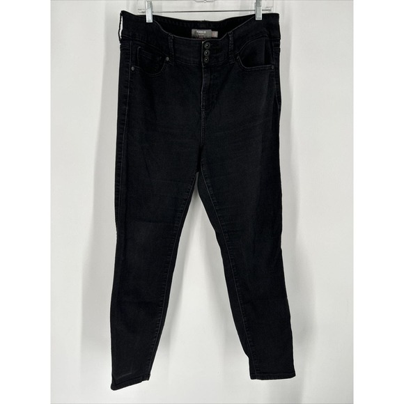 TORRID Womens Super Soft Jeggings Jeans Black 3 Button Stretch Size 18‎ 38x29 - Picture 1 of 8